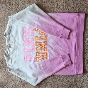 Vs pink ombre pullover sweatshirt sz M